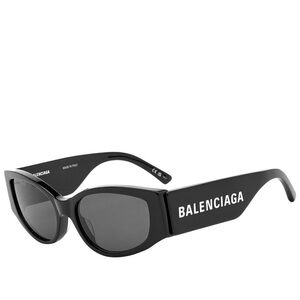 Balenciaga Black Logo Cat-Eye Sunglasses